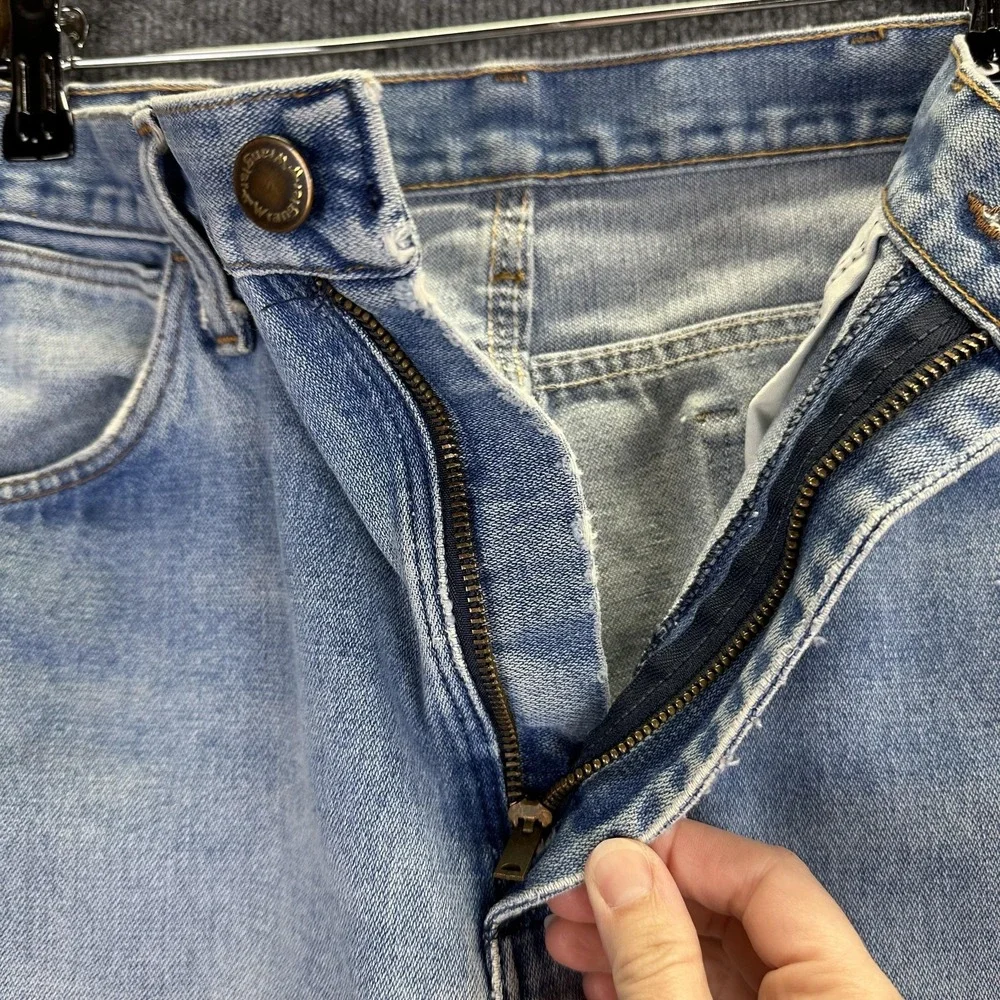 Vintage Wrangler Jeans Womens 8-10 Light Wash Blue Denim Straight Leg Made‎ USA